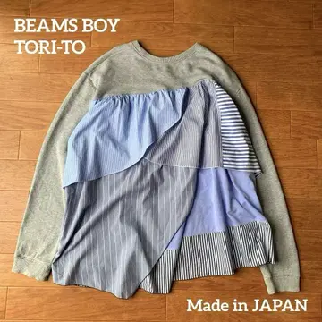 TORI-TO x BEAMS BOY 쭈리 백투프론트 크루넥 맨투맨