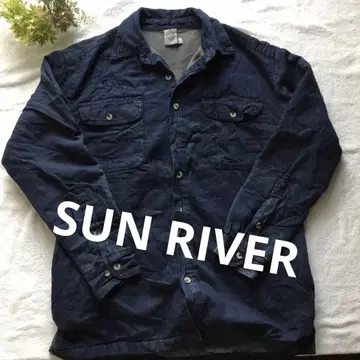 SUN RIVER 긴팔 데님 셔츠 M 안감 플란넬 셔츠 구제 의류