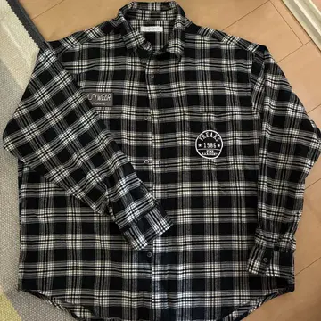 FREAK'S STORE 플란넬 셔츠 블랙/화이트 체크