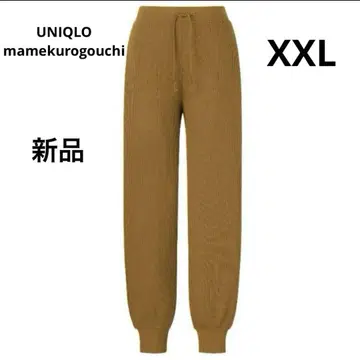 유니클로 히트텍 울 블렌드 와플 팬츠 브라운 XXL