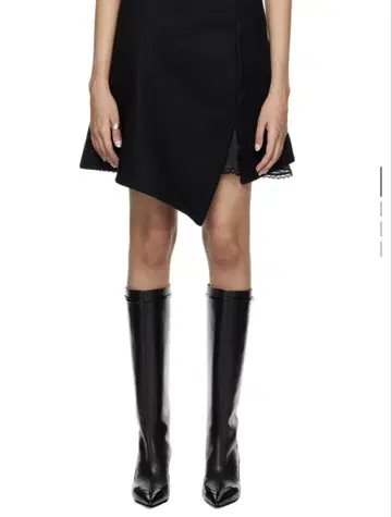 SACAI 블랙 울 미니 스커트