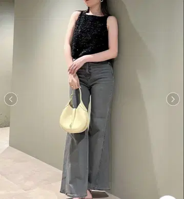 스나이델 snidel Sustainable 스트레치 플레어 데님 팬츠
