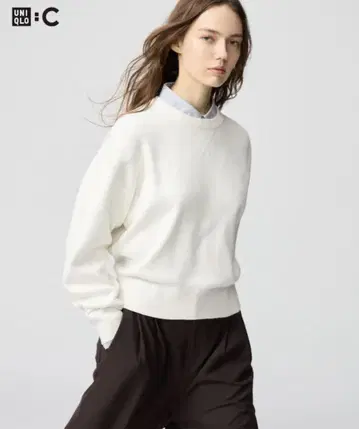 UNIQLO:C 스무스 코튼 크루넥 스웨터 S