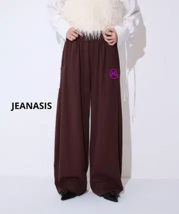 JEANASIS 브라운 [ 접촉 냉감 ] 맨투맨 코쿤 턱 팬츠