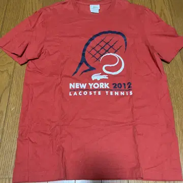 Lacoste 테니스 T셔츠 빨간색 NEW YORK 2012