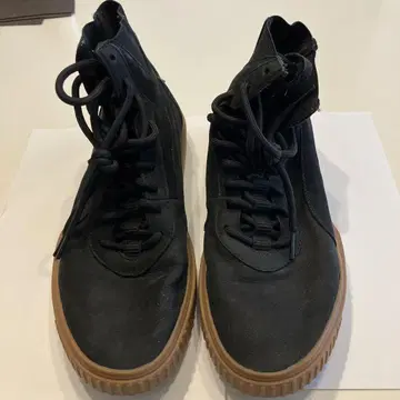 네이비 스웨이드 하이컷 신발