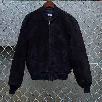 샷 Schott 블랙 스웨이드 가죽 봄버 자켓 MA-1