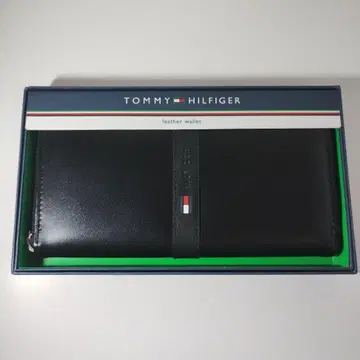 TOMMY HILFIGER 가죽 장지갑 블랙