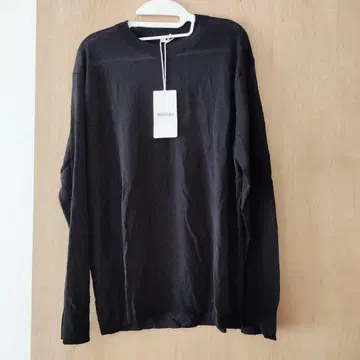 MUJI LABO 블랙 긴팔 T셔츠 크루넥 택 포함 새상품