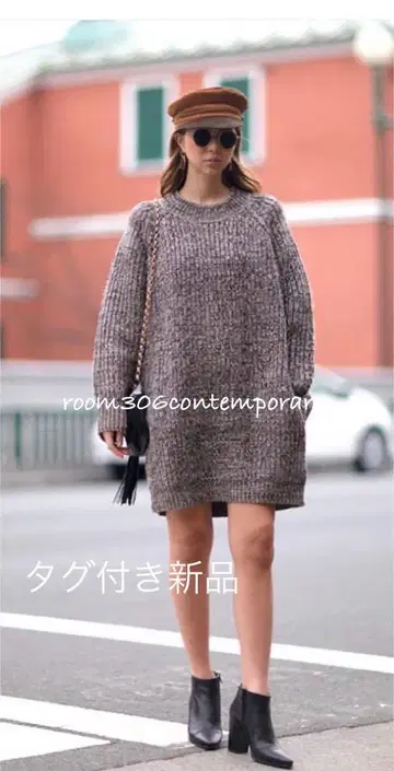 room306 Mix Color knit One-piece