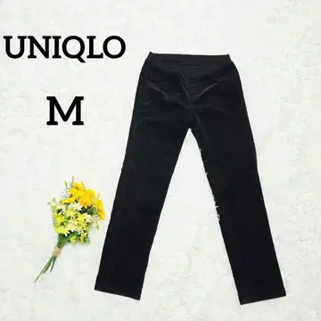 유니클로 코듀로이 팬츠 M 블랙 스트레치 허리밴딩