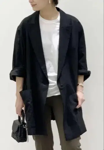 ap studio 린넨 오버 자켓 코트