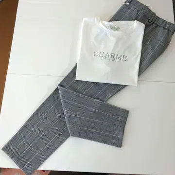 CHARME 체크 무늬 팬츠 세트
