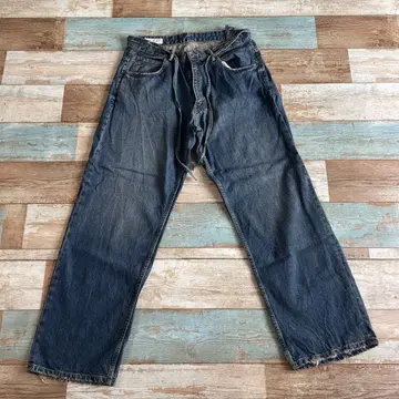 ZARA 다크 블루 와이드 레그 데님