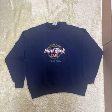 레어 Hard Rock Cafe 플로리다 미국제 맨투맨 네이비