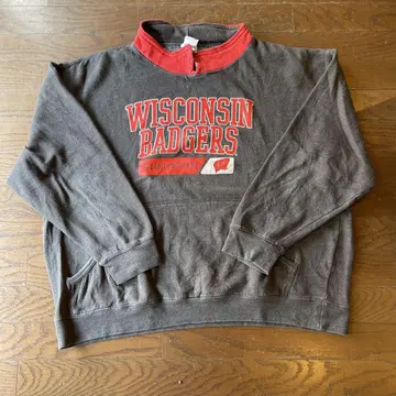 WISCONSIN BADGERS 칼리지 맨투맨 모크넥