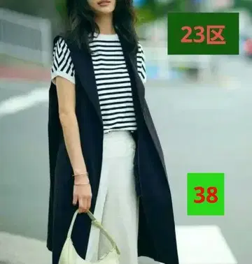 [ 23구 ] 린넨 레이온 스트레치 롱 베스트_size38
