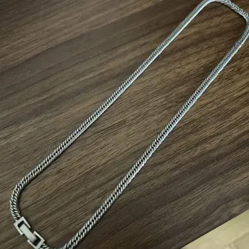 실버925 8면 트리플 체인 목걸이 약 50cm