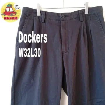 USA 구제 의류 Dockers 치노 팬츠 W32 L30 블랙 투 턱