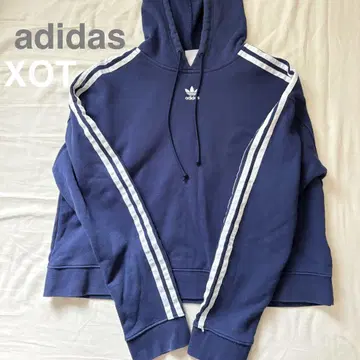 adidas 숏 기장 후드티 네이비 XOT (XXL)