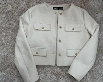 ZARA 아이보리 버튼 자켓 L