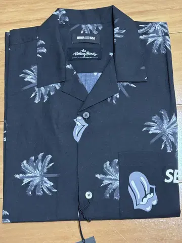 WIND AND SEA BLACK PALM TREE PATTERN
