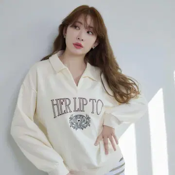 herlipto 자수 폴로 스웨트셔츠