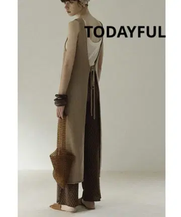 TODAYFUL 니트 에이프런 드레스