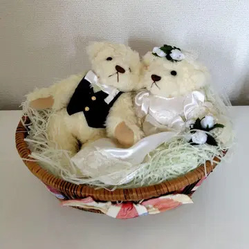 테디베어 웨딩 인형 웰컴 베어 결혼식 [새상품급]