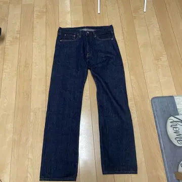 Lot 66 다크 블루 스트레이트 데님 W 33 L 33