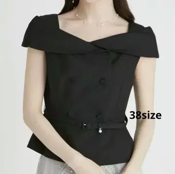 택 포함 새상품 셀포드 [HANAE MORI 콜라보] 오프숄더 베스트
