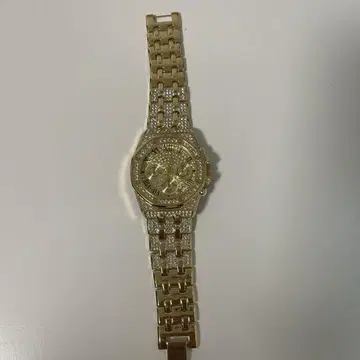 골드 다이아몬드 장식 시계
