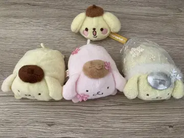 산리오 폼폼푸딩 마메푸치 마스코트 봉제 인형 4개 세트