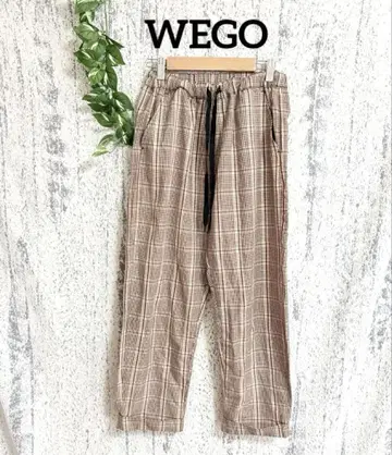 새상품급 [WEGO] 체크 여성용 캐주얼 팬츠 브라운 S