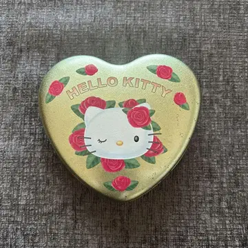HELLO KITTY 헬로키티 하트형 캔 레트로 헤이세이 레트로 장미