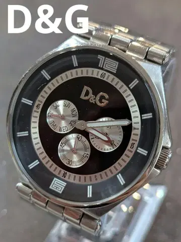배터리 교체 완료 D&G 돌체앤가바나 손목시계 실버 칼슨
