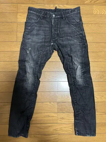 디스퀘어드 바이커 청바지 46 블랙