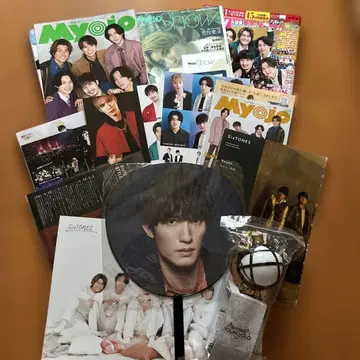 SixTONES 제시 부채, 펜라이트, 오려낸 것 대량