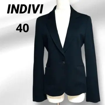 인디비 INDIVI 네이비 테일러드 자켓 싱글 버튼 04