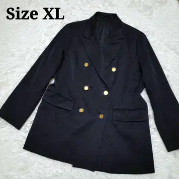 GU 네이비 더블 6버튼 골드 버튼 여성용 XL 테일러드 자켓