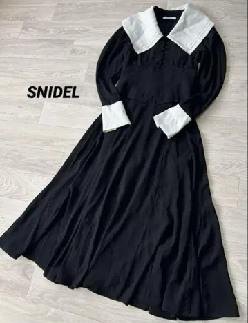 SNIDEL 스나이델 빅 칼라 코르셋 원피스