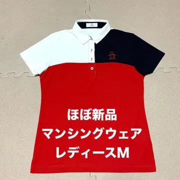 거의 새상품 먼싱웨어 반팔 셔츠 여성용 M 데상트제