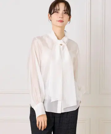 [ 새상품 ] INED 보타이 블라우스