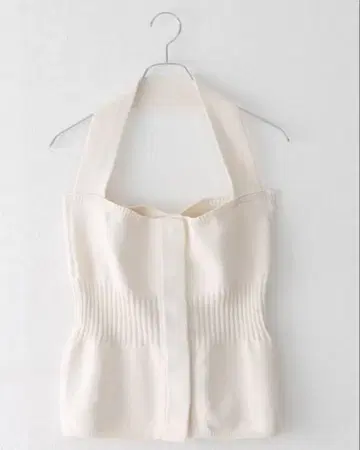 [ 미사용 ] MAISON CHANTOISE 화이트 니트 베스트