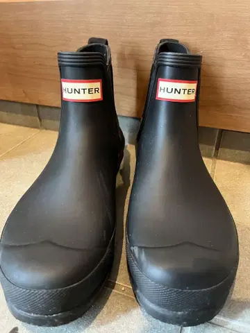 HUNTER 블랙 숏부츠