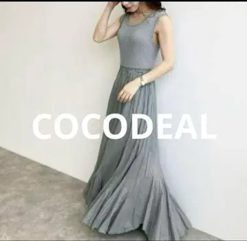 슬리브리스 리브 니트 x 스컬 스커트 도킹 원피스 cocodeal