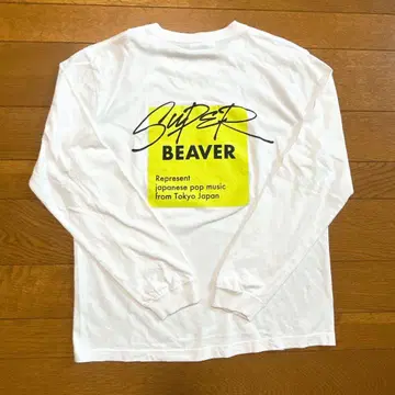 SUPER BEAVER 스퀘어 로고 롱 T