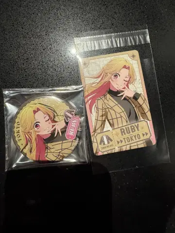 최애의 아이 루비 캔뱃지와 굿즈 구매 혜택 카드