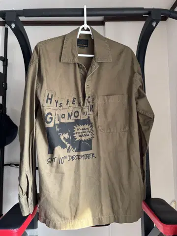 Hysteric Glamour 카키 그래픽 셔츠
