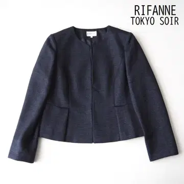 Rifanne 리팬네 도쿄 소와르 노카라 자켓 네이비 11
